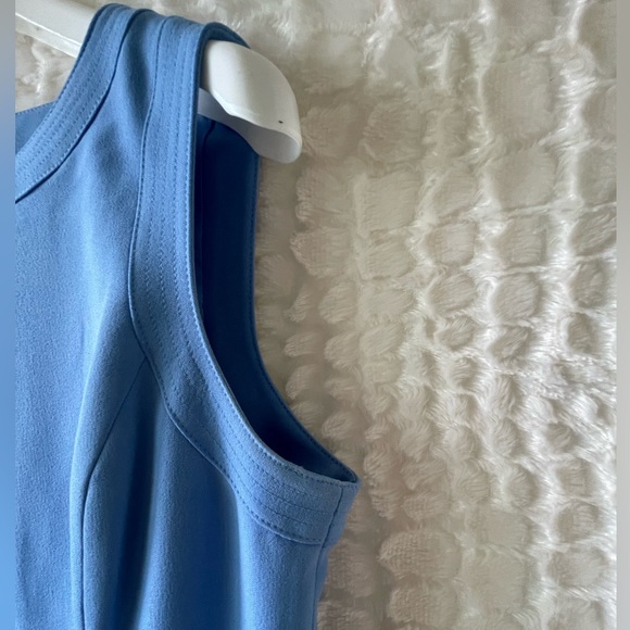 KASPER Powder Blue Sleeveless Sheath Dress. - Picture 3 of 9
